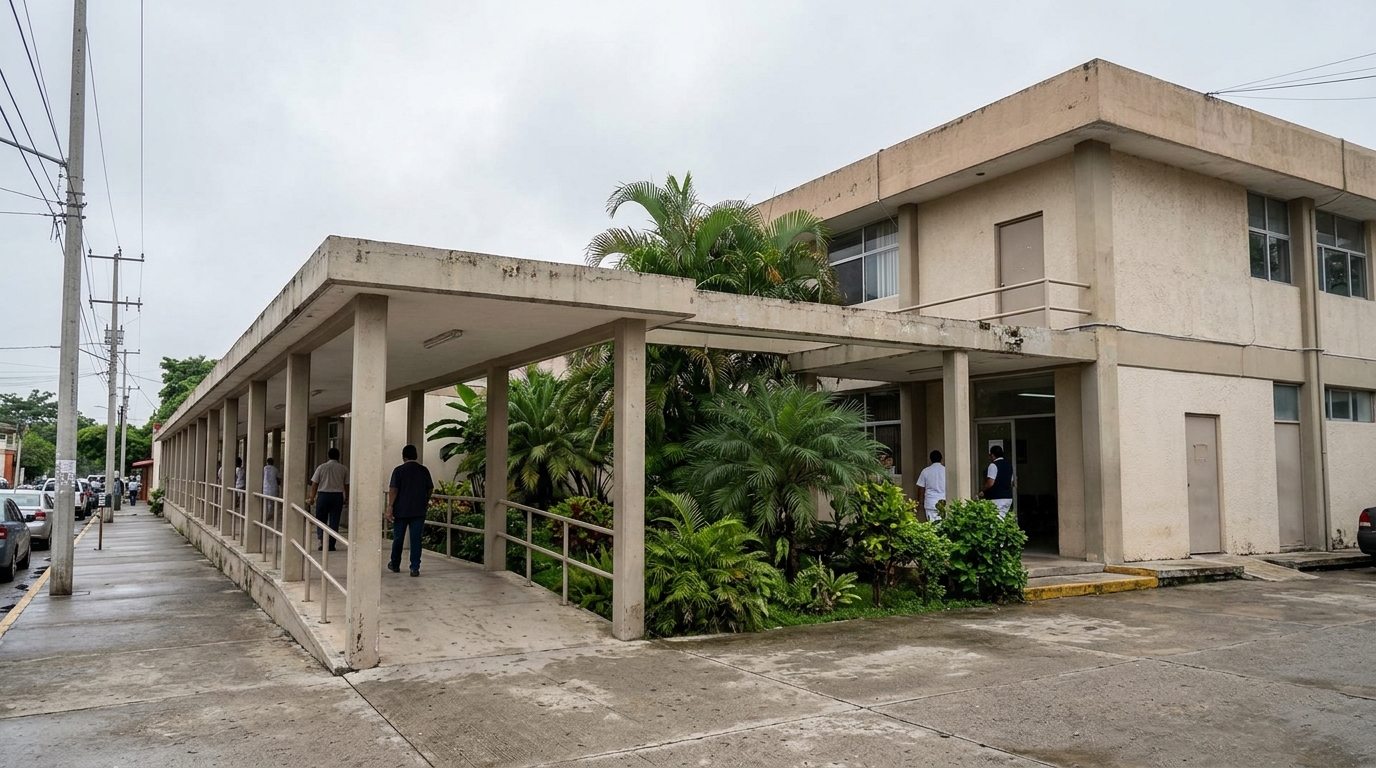 Edificio de hospital público estatal en Chiapas, atención de salud mental